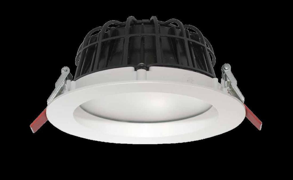 IP44 DIMMABLE HL122LED RECESSED 12W LED dimmable downlight with 125mm cutout.