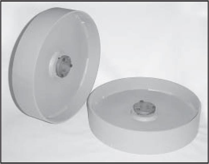 Made-to-order deflection wheels are available in a wide variety of sizes and hub