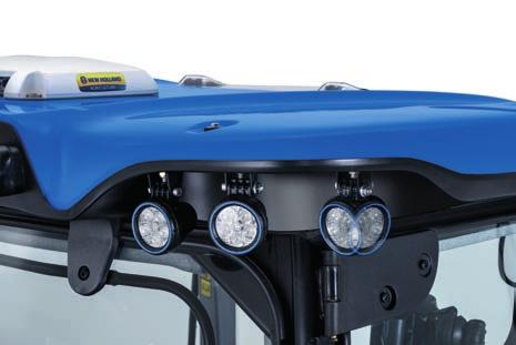 & SAFETY High-Intensity 360-degree LED work light options Exceptional all-around cab visibility Up to 58-GPM hydraulic capacity Optional Anti-Lock Braking System (ABS) New T7.290 and T7.