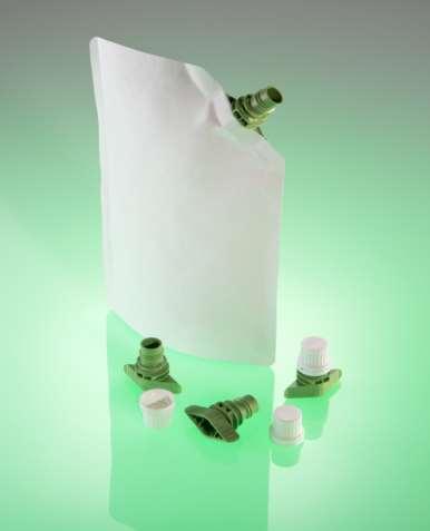 Stand-up pouches with spout Multi-layer barrier laminated and injection