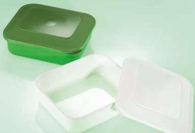 Bowls with lids Injection molded Can be used on conventional