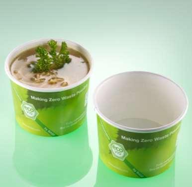 Coated paper cups ecovio -coated paper Good barrier