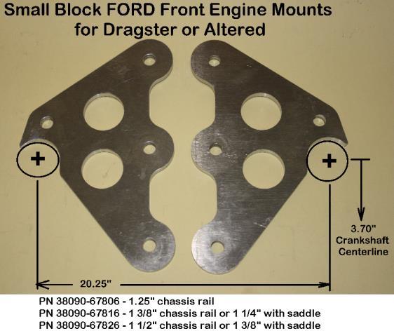 00 + 351WJ Ford Windsor Chain Timing Pointer - Fits KLRC FORD Windsor, Fontana and Cleveland Crank Support Mounting
