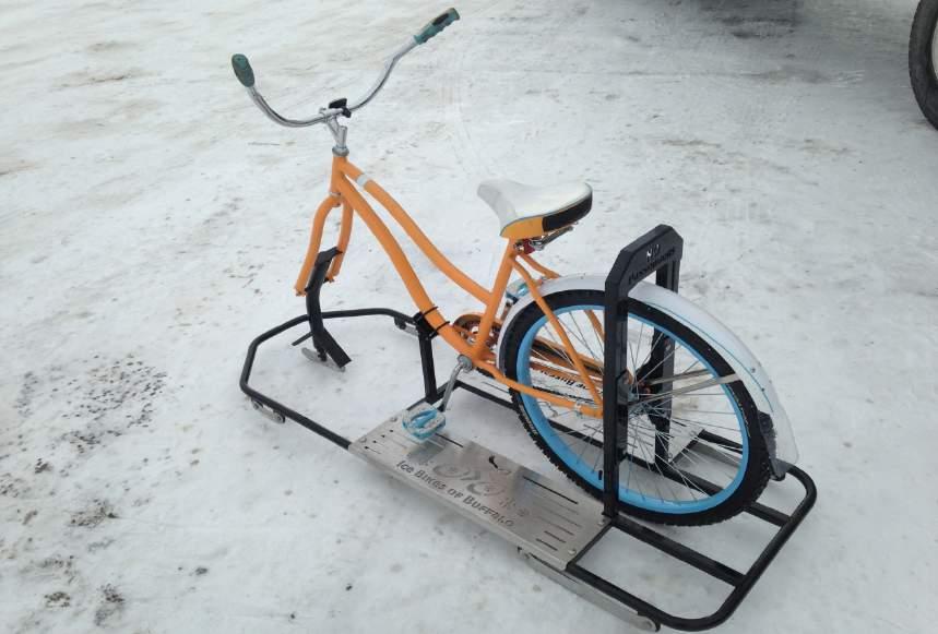 Canalside Ice Bikes Designed and manufactured to allow you to ride a bike while on the ice.