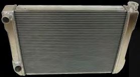 the street or drag strip these universal aluminum radiators feature a single-pass 2 row with 1" tubes that have 14 fins per inch.