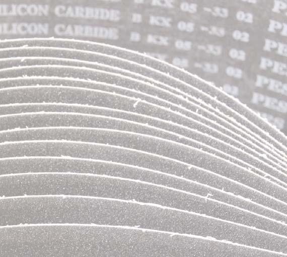 EKAWHITE B-Weight Paper Aluminum Oxide Meidum White 80-600 EKASILVER B-Weight Paper Silicon