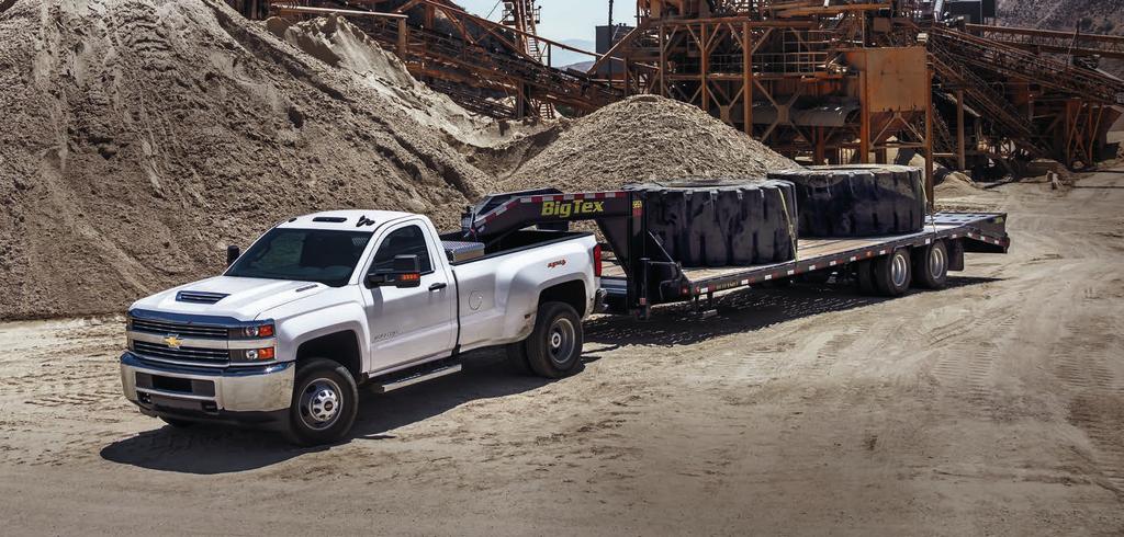 POWERTRAINS 3500HD Regular Cab Long Box WT 4x4 DRW in Summit White with available Duramax 6.6L Turbo-Diesel engine and other features.