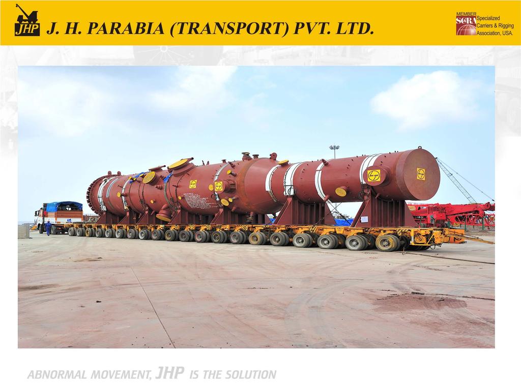 TRANSPORTATION OF QUENCH PIPE REACTOR