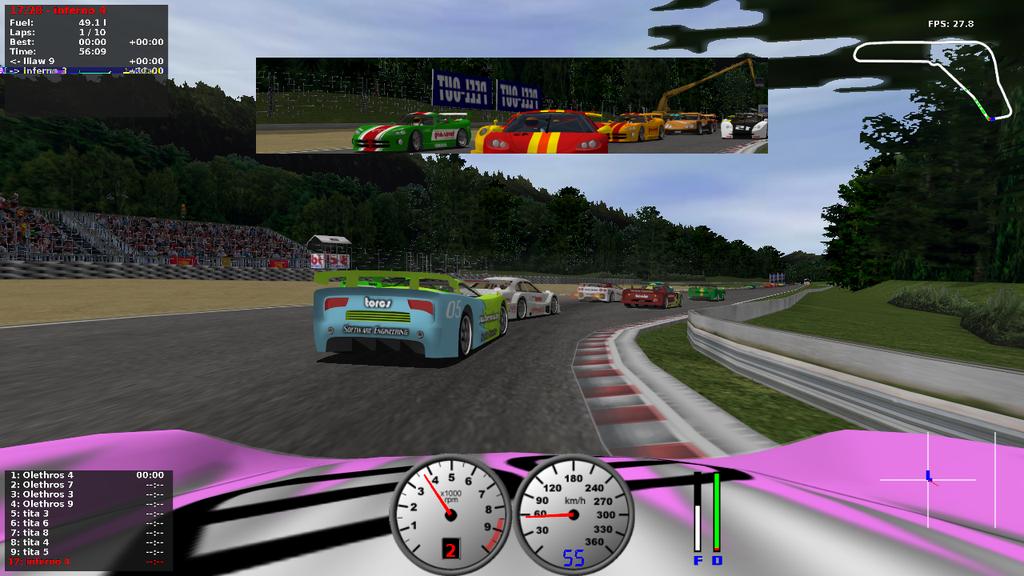 Figure 4: TORCS - The Open Racing Car Simulator other. 7.6.6 Licensing The project has been released under the GPL License, which enables free use, modification, and redistribution. 7.6.7 Autonomous driving There are some implementations of autonomous driving using the project, such as [4] and [8].