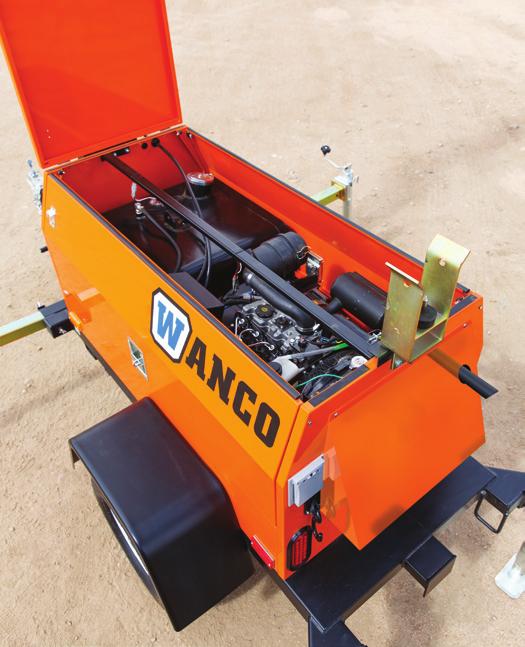 the need for a duck pond Compact design is easily maneuverable during transport and takes up less space when stored Hinged maintenance panel provides unimpeded access to engine, generator and