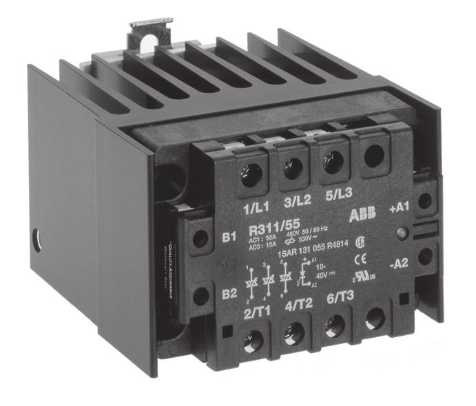 All of the technical data of the separate relays apply. Complete assembly Solid state relay Heat sink Technical data HS 50/1.