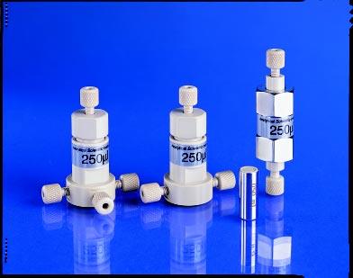 Static s Low Flow Series Biocompatible PEEK Complete Assembly - Cartridge and Housing Assembly PEEK 50 µl Assembly PEEK 150 µl Assembly PEEK 250 µl 411-0050B 411-0150B 411-0250B