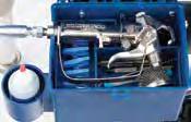 On-Board Toolbox Convenient storage container keeps tools, tips, filters and