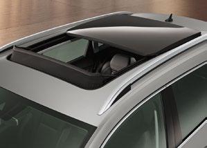PANORAMIC SUNROOF This electrically adjustable panoramic sunroof provides extra