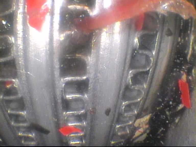 Picture 4: pollution and debris found within the oil to fuel heater inlet duct.
