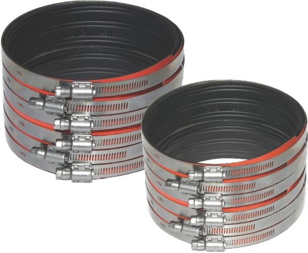 Shield: Gasket: Type 304 AISI stainless steel, corrugated.