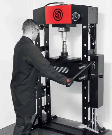 Workshop Presses CONVENIENT 2 steel rods easily dismountable to adjust bench height with a dedicated winch VERSATILE Delivered with a quick chuck and 8 punches (included in CP86300 & CP86500) EASY