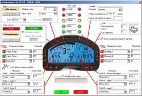 MXL Pista Suzuki: The logger has 6 free input channels, from CH. 2 to CH. 7. Clicking in the related cell (row CH 2 / CH.