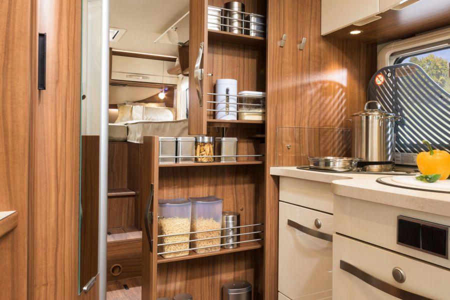 Pull-out larder unit The floor-to-ceiling larder unit in the