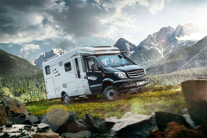 HYMER ML-T - All Wheel (4x4) Motorhome Difficult conditions such as snow, ice and loose gravel are no problem for the HYMER ML-T 4x4.