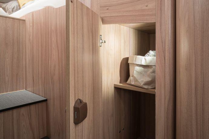 The wardrobes are fitted with lights as standard to help you find your way around and keep track of