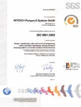 NETZSCH is certified according to several international standards: DIN