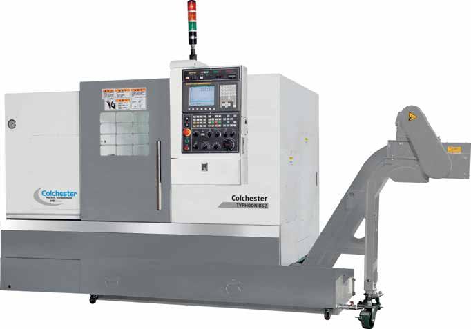 The Typhoon B Series Slant Bed CNC Turning Centres Highly accurate cutting is achieved through the one piece cast base that incorporates FEM analysis.