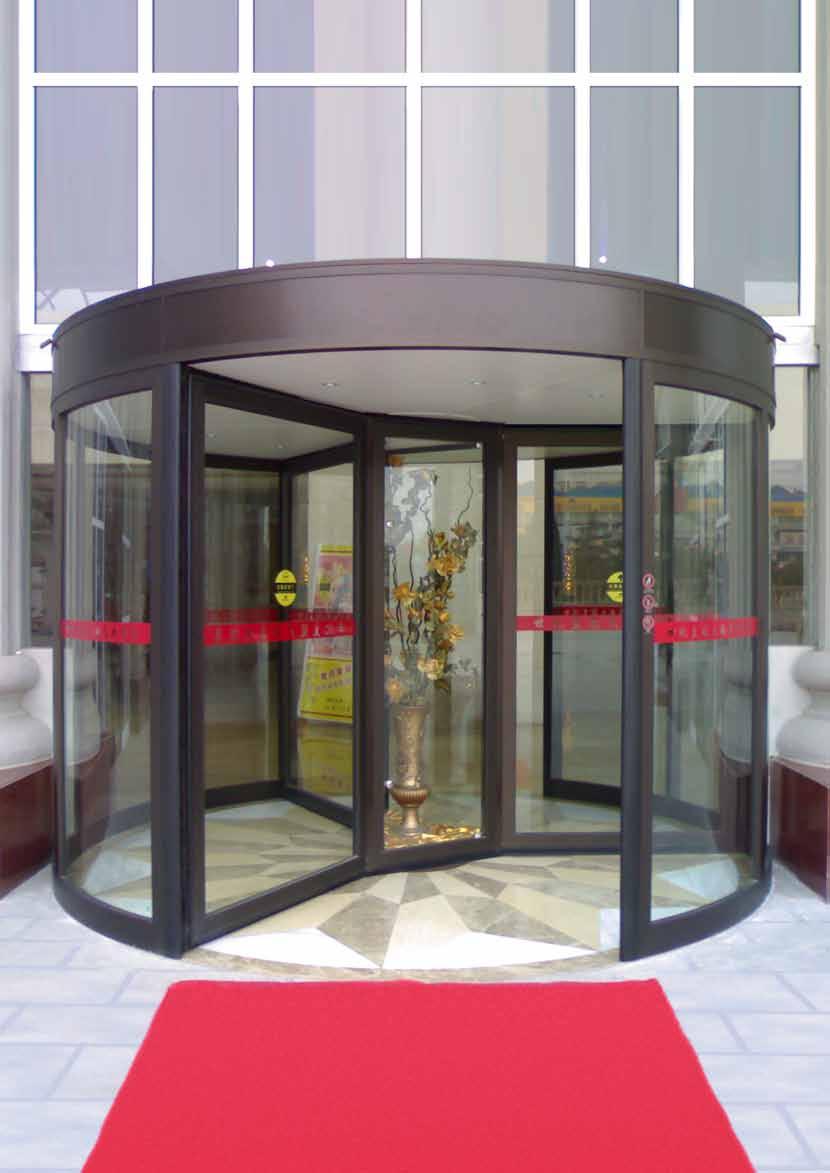 KA052 3 & 4 wing revolving - Hi Flow Where high pedestrian traffic flow is required, the larger drum diameters available with the KA052 range of revolving doors provide a client with the knowledge