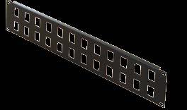 panel Package DP ZA 2U 110 2 1 pc 1 pc 5 pcs DP ZA 4U 110 4 2 pcs 2 pcs 5 pcs 19" PATCH PANELS FOR KEYSTONE MODULES PP 02 24 W H For installation of Keystone rack modules Available in