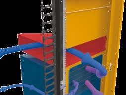 cables on opposite sides above and below the chassis into another installed cable manager HDWM-VMR-42-12/10F.