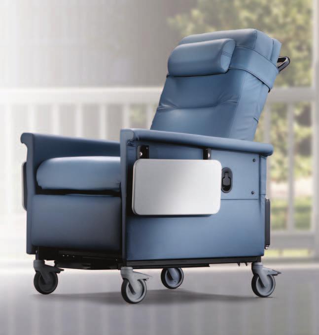 Quality Healthcare Seating Products 56 Series bariatric Recliner/tranSPOrter Rated up to 500 lbs. Part # 566 Manual Recliner Part # 56P PoweR Recliner* Z-spring construction for greater comfort.