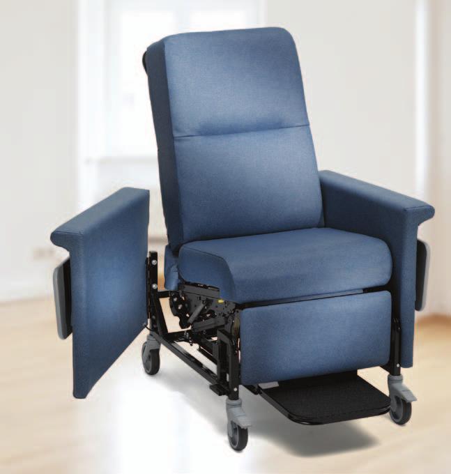 Quality Healthcare Seating Products 85 Series Recliner/TranspoRTer Rated up to 300 lbs. Part # 858 Manual Recliner Part # 85P PoweR Recliner* Arms open 180 Z-spring construction for greater comfort.