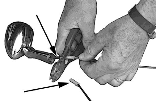 INSTALLATION INSTRUCTIONS (continued): Using a quality electrical connector crimping tool, and the butt connectors 5, connect the extension wires to the end of wires coming out of the turn signals.