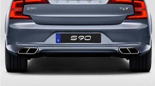 End pipes, Double integrated, with diffuser (for S90) The double end pipes give an impression of four end pipes.