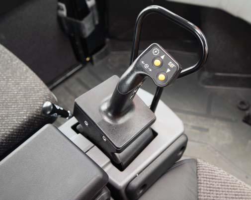 Conveniently set automatic implement kickouts from inside the cab. Joystick or single axis levers now available.