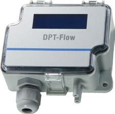 DPT Flow can be used to display the flow value on-site and to send the output value to a control system. Output voltage 2x 0..10 V (flow meter/differential pressure) Power supply 15.