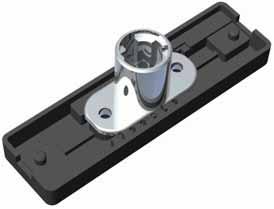 The lock can be secured with screws or rivets.