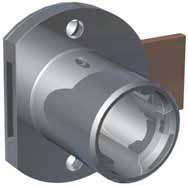 CUPOARD LOCK HORIZONTAL OLT PROJECTION This lock is ideal for use on cupboards. Rotating the key 180º results in 9 mm horizontal bolt movement. The lock fits into a 19.