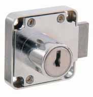 SQUARE ACK OLT LOCK HORIZONTAL - FOR CUPOARDS This lock is ideal for use on cupboards. Rotating the key 180º results in horizontal movement of the bolt. The lock fits into a 19.