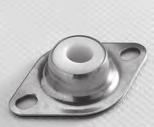 Ball Bearing, die-cast HoUsing, rigid type (2 Bolt) Well suited for applications requiring strong load support in limited mounting area.