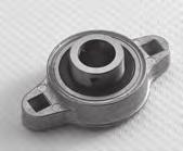 7 Ball Bearing, Pressed steel HoUsing, self-aligning, standard type One-piece housing has rust-proof plated finish.