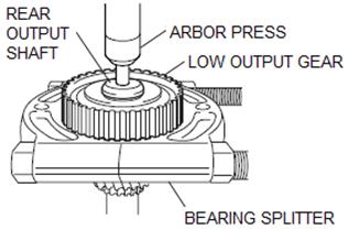 Discard the counter gear and save the bearings for reinstallation.