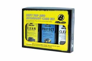 cleaning and protection for most Bestop fabric soft tops, accessories, and
