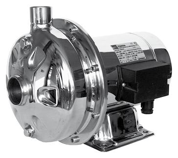 CD in AISI 304 Single impeller centrifugal electric pumps constructed entirely in AISI 304 stainless steel.