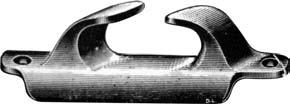 1109 Straight Lipped Fairlead Gunmetal Length Width Aperture Fastenings 1109/GM/100 4" 100mm 7 8" 22mm 1 3 8" x 1 2" No. 8 35 x 13mm 1109/GM/150 6" 150mm 1" 25mm 2" x 7 8" No.