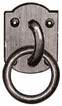 Binnacle Rings Cast in brass or galvanised iron. Note that the corner detail varies with material.