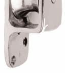 rugged fitting has a higher outer cheek and fixing bolt through the brass bushed roller.