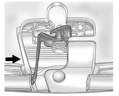 Hood To open the hood, do the following: 1. Pull the interior hood release handle located to the left of the steering column below the instrument panel. 2.