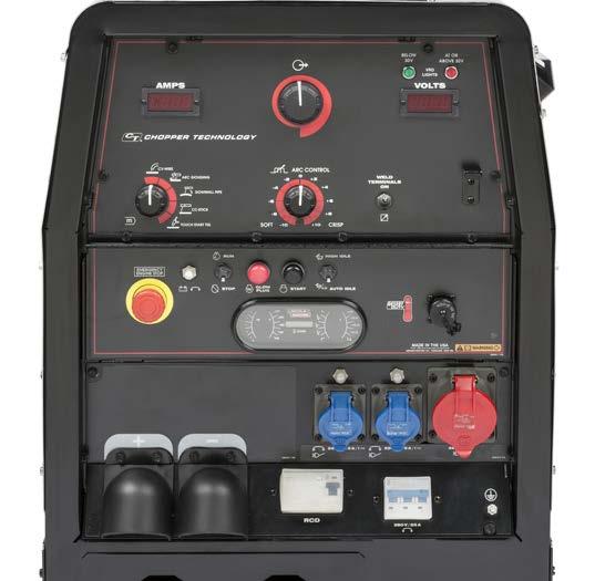 KEY CONTROLS 1 2 3 4 5 6 7 8 9 11 12 13 14 15 1. Output Control 2. Digital Output Meters 3. Arc Control 4. Weld Mode Selector Switch 5. Glow Plug Push Button 6. Run/Stop Switch 7. Circuit Breaker 8.