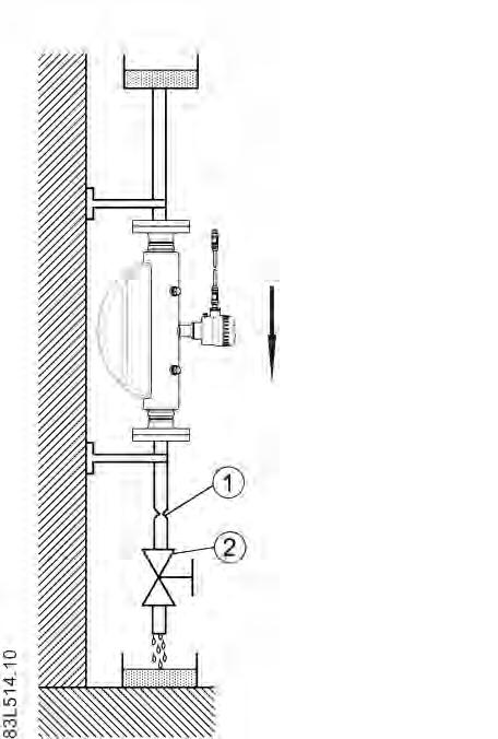 2. Horizontal installation, tubes down (recommended for liquid applications) Figure 3-4 Horizontal orientation, tubes down 3.